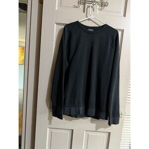 Men’s Express Crew Neck Sweatshirt Black Size Large Tall